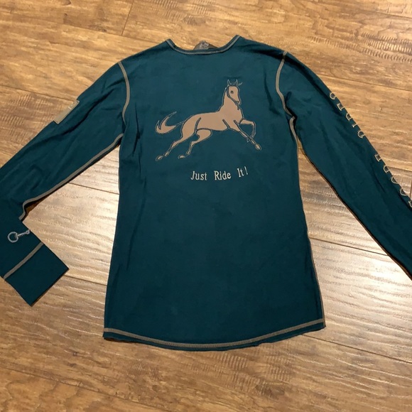 Goode Rider long sleeve quarter button down riding top - Picture 10 of 12